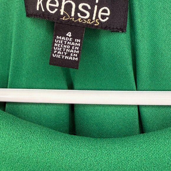 Kensie Emerald Green Short Sleeve Sheath Dress | Size 4 - Picture 3 of 4